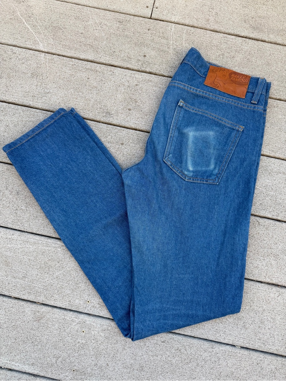 Naked & Famous Clear Blue Selvedge Super Guy Jeans Size 33